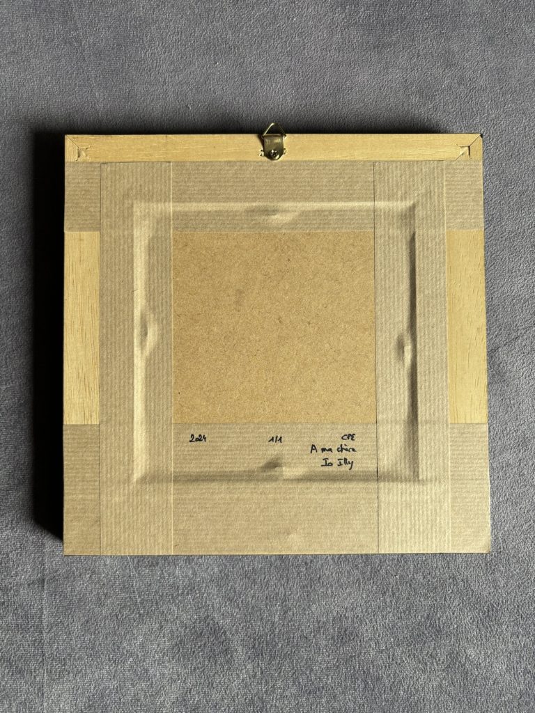 Io Illy emulsion polaroid lift nu artistique femme couleurs topless carrelage celine Pivoine eyes art majeur encadrée sur mesure dos signé