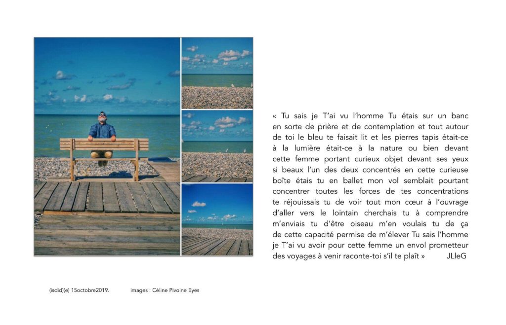 association des images de Céline Pivoine Eyes et des mots de Didier Charuel sur le thème plage du nord France mer galets